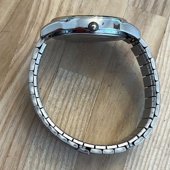 Timex Men’s Watch Indiglo Easy Reader Two Tone Stretch Bracelet Dark Gray Dial - Picture 7 of 10